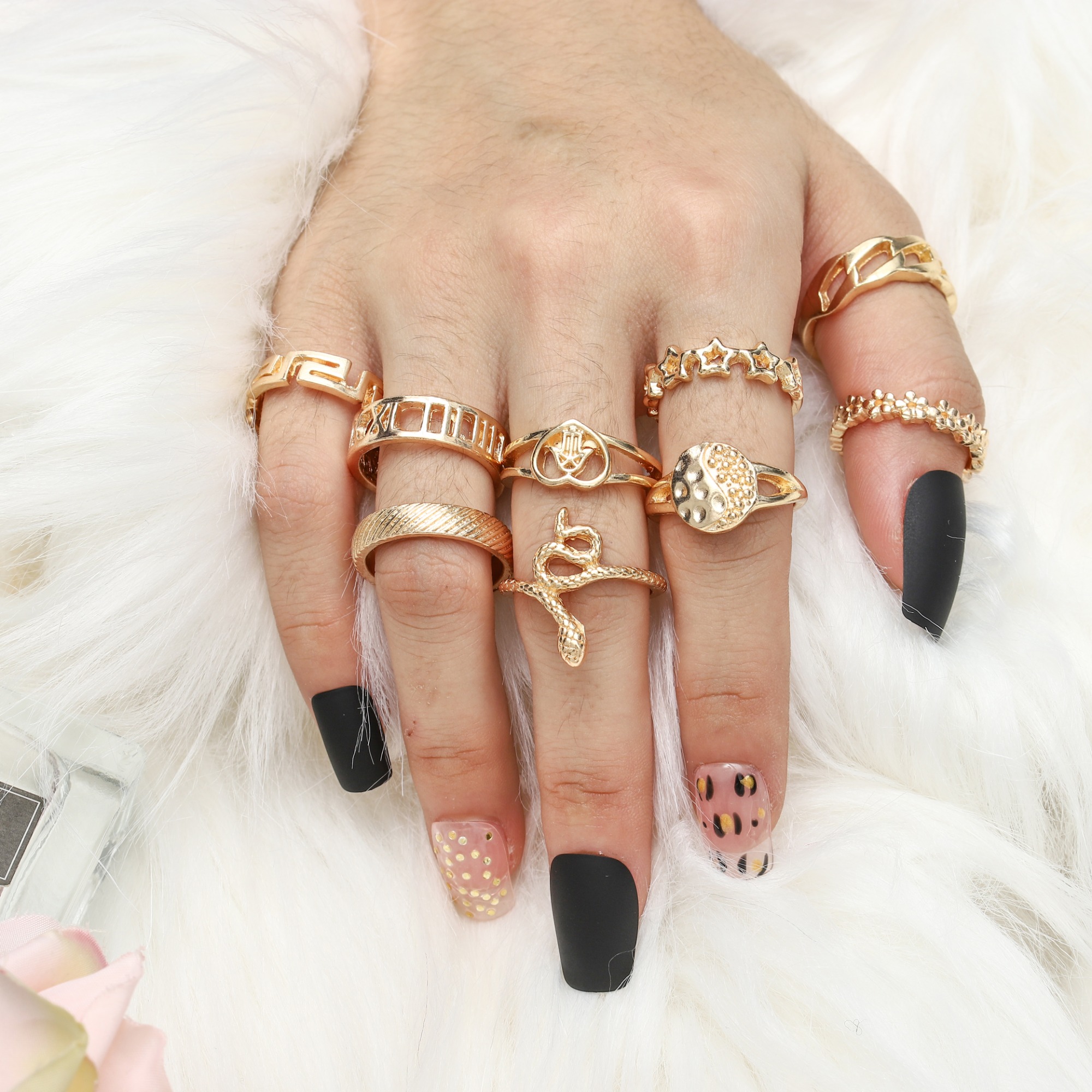 Elairy Boho Stackable Rings Gold Knuckle Finger Rings Stacking Midi